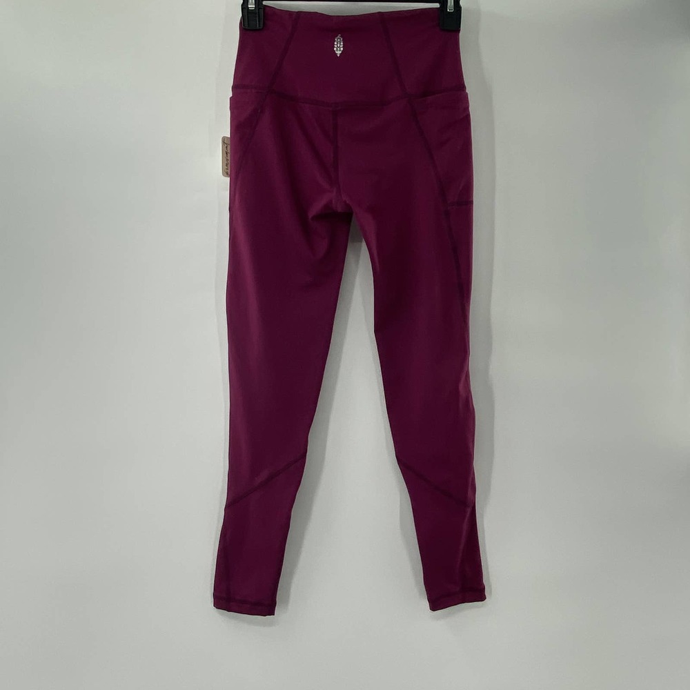 Free People Movement High-Rise Ankle Solid Plie All Day Legging Purple Sz XS NWT - Picture 3 of 13